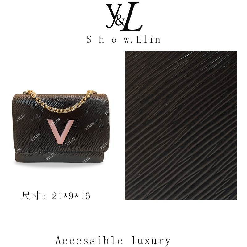 【依琳定制】女士潮流时尚经典气质手拎单肩包RC-25613-黑色