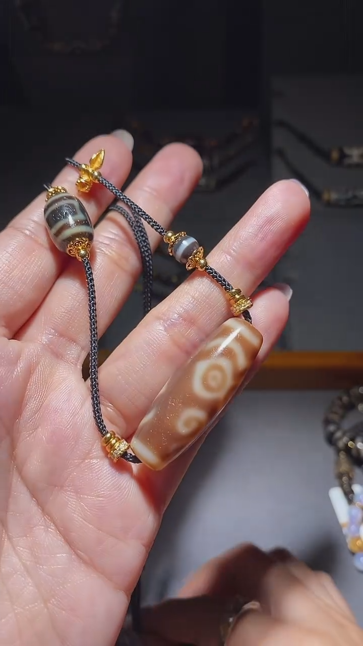 【闪购商品】玛瑙/玉髓颈饰未镶嵌Y62481般若F眼锁骨链