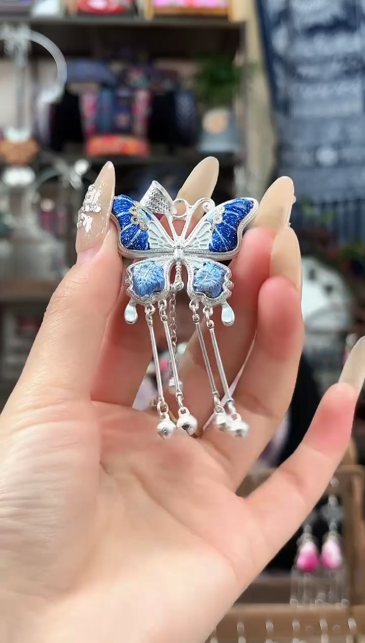 织绣民族风非遗老绣苗银饰品336