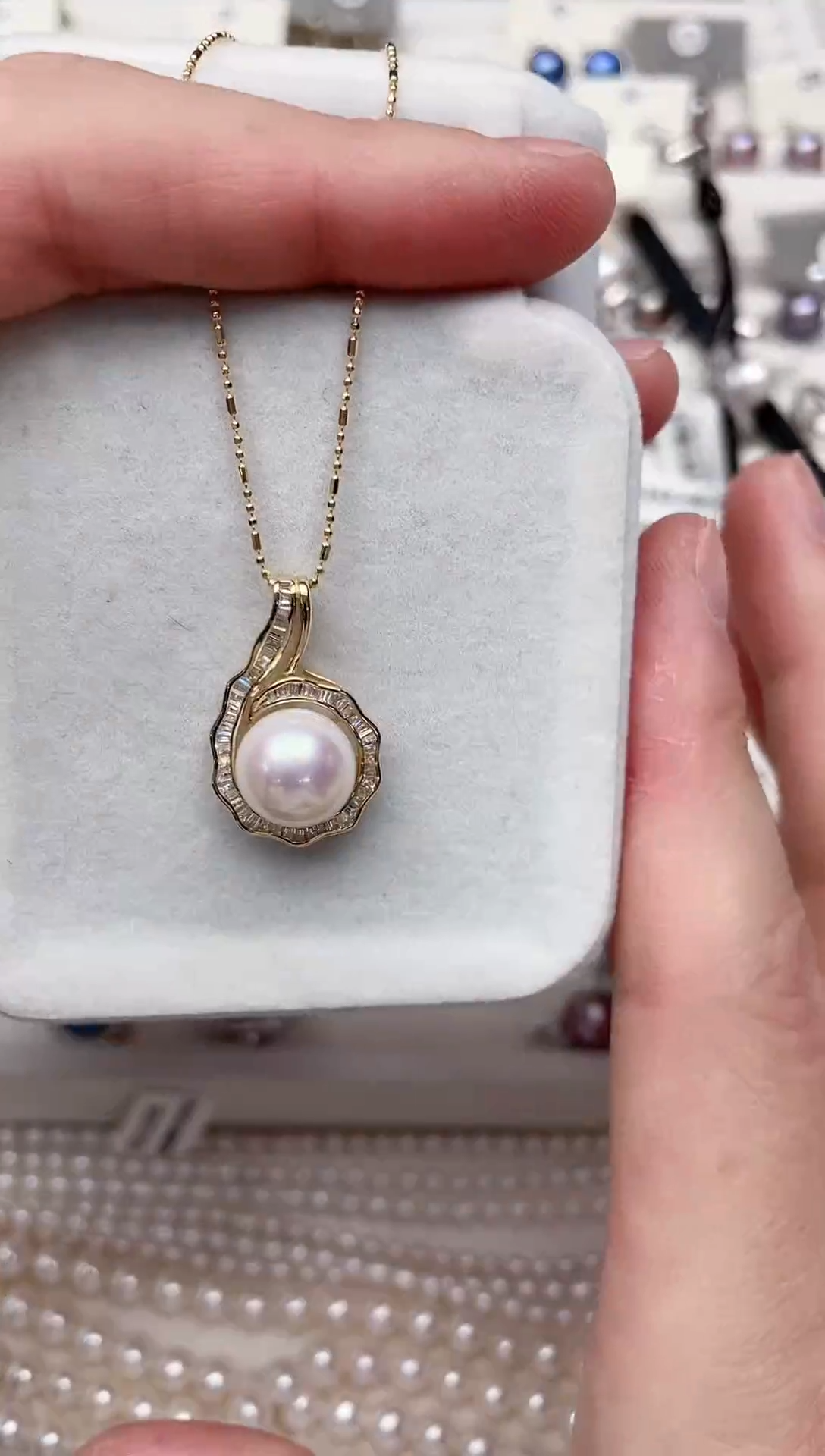 【闪购商品】淡水珍珠吊坠(不含链)银S925镶嵌吊坠