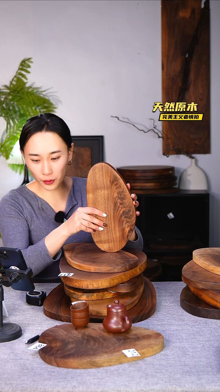 木北美黑胡桃原木.干裂疤结不属于商品质量问题完美主义者慎拍