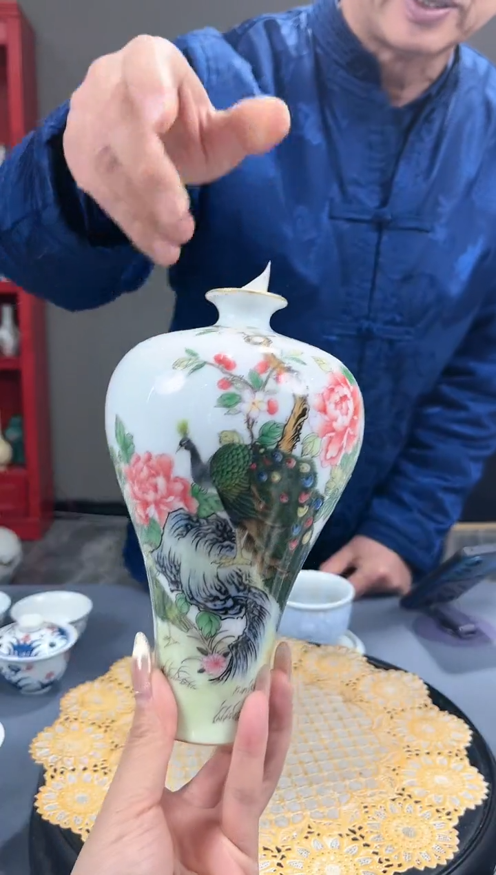 【闪购商品】官窑瓷画院589官窑瓷画院凤凰梅瓶