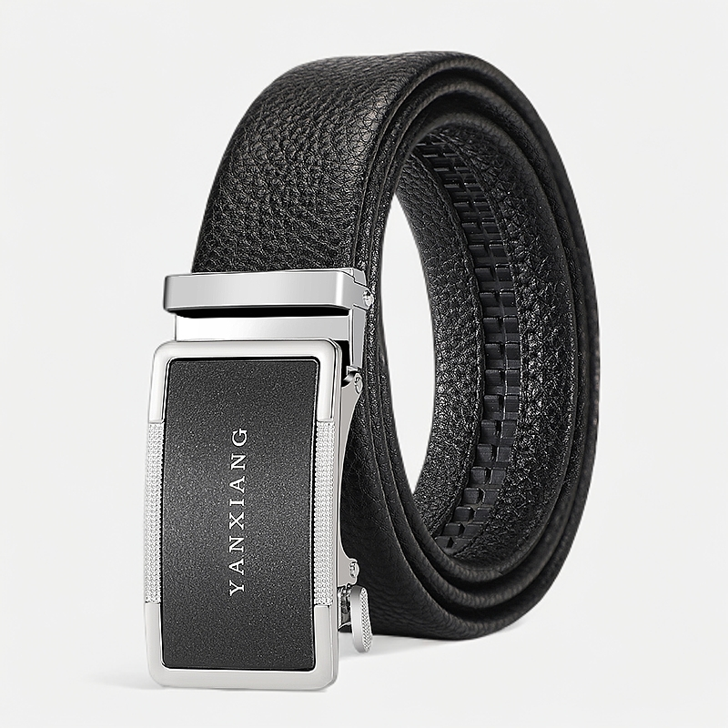 男士皮带牛皮真皮自动扣腰带商务高档时尚中青年腰带韩版裤带新款