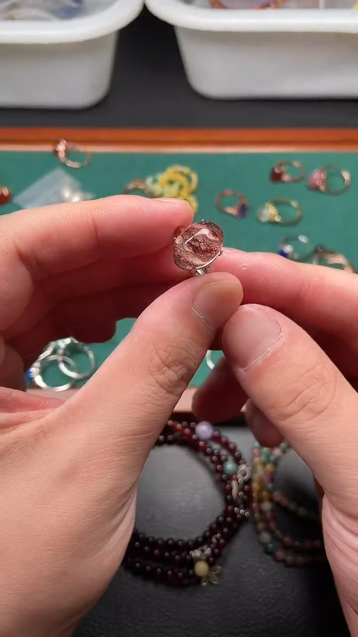 水晶戒指未镶嵌多样性发货拍一发一