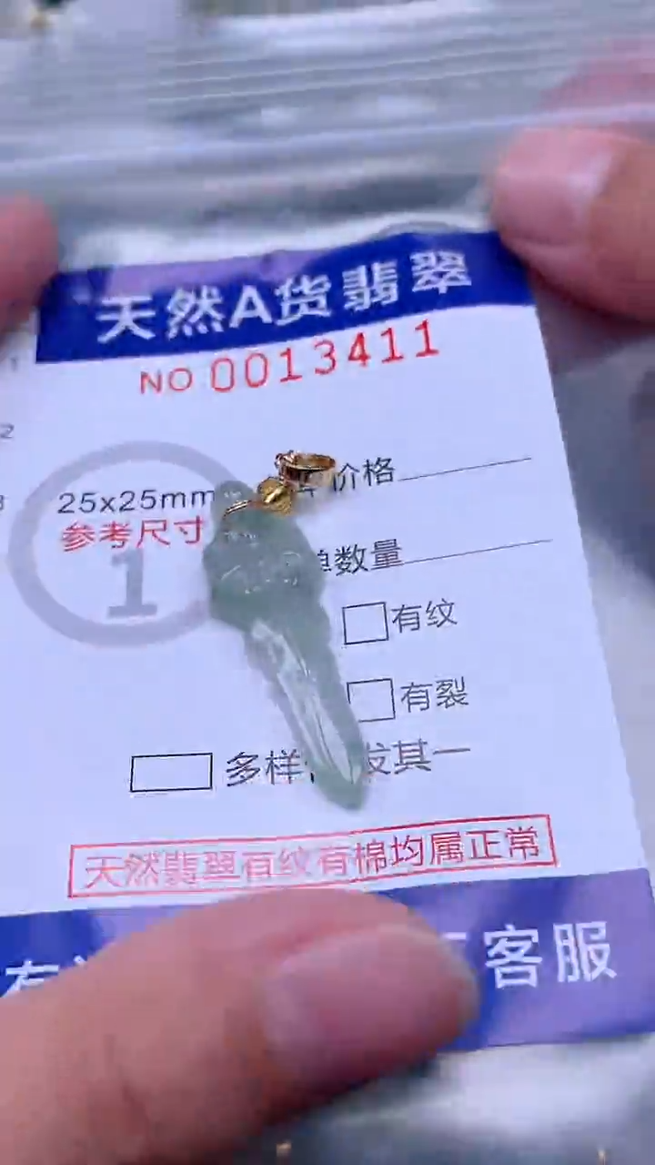 翡翠未镶嵌吊坠(不含链)1