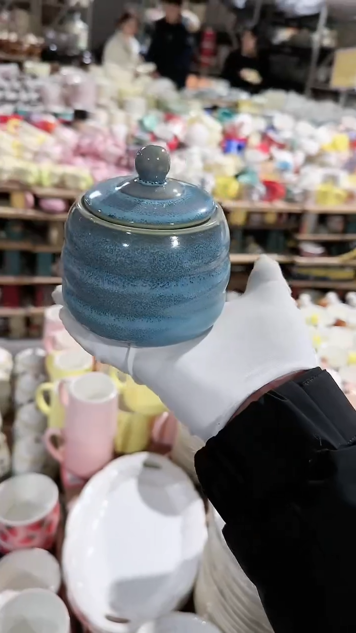 【闪购商品】瓷片带盖罐 微瑕凑满20元包邮