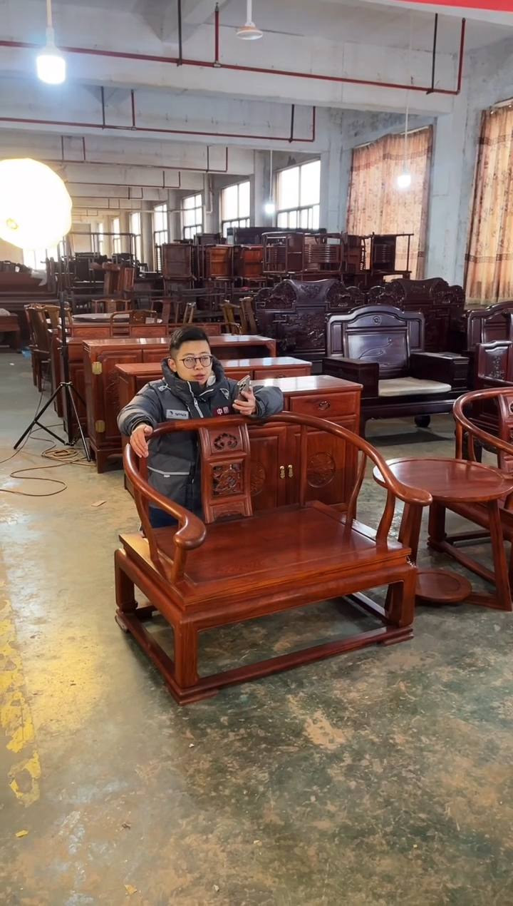 【闪购商品】黑酸枝木类成套家具禅椅