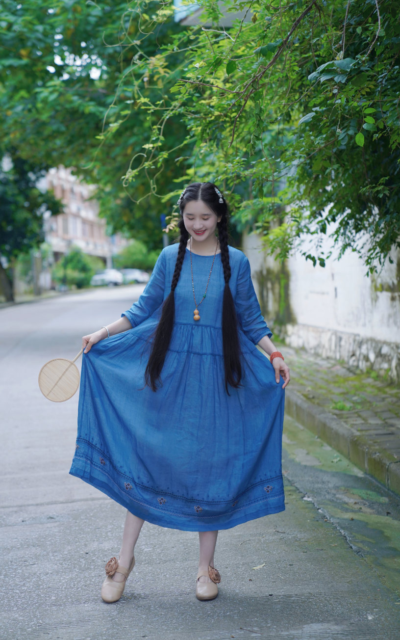 《摇篮》苎麻连衣裙/