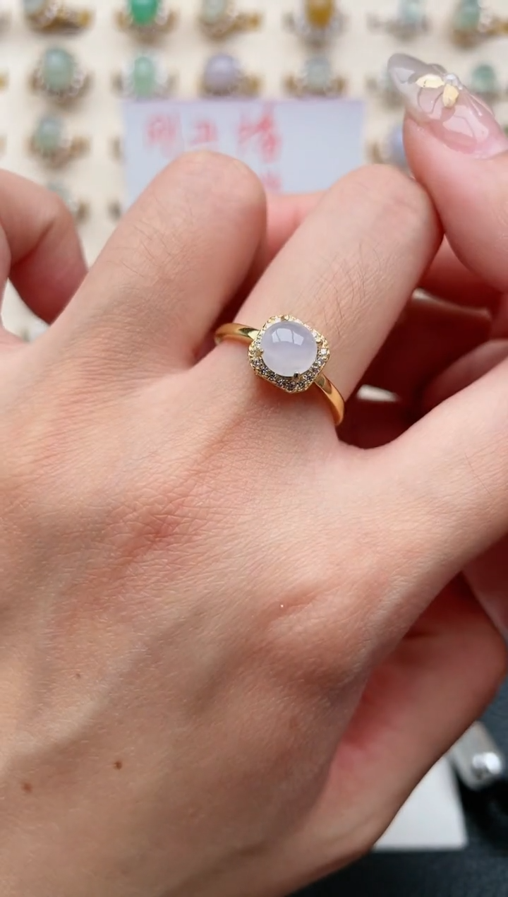 【闪购商品】翡翠戒指银S925镶嵌1111