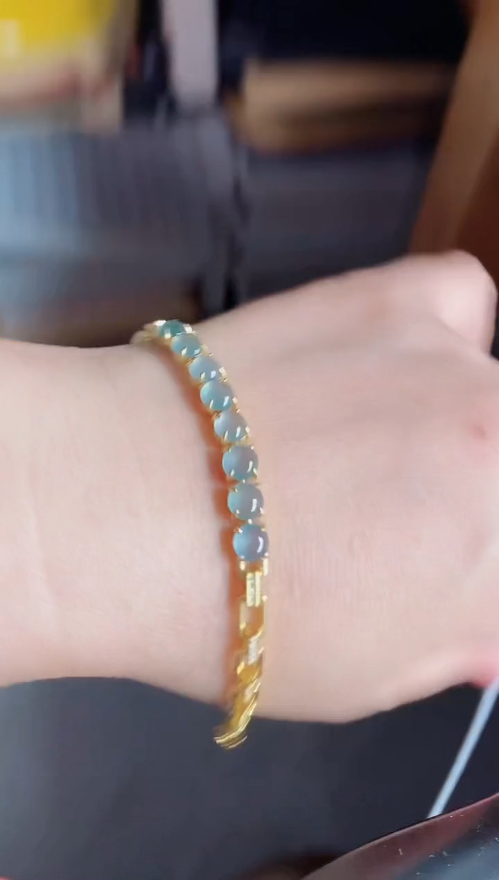 【闪购商品】翡翠手链银S925镶嵌12121