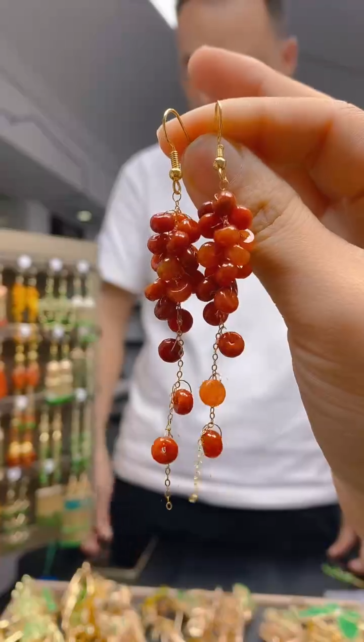 【闪购商品】翡翠耳饰合金129翡翠耳钩