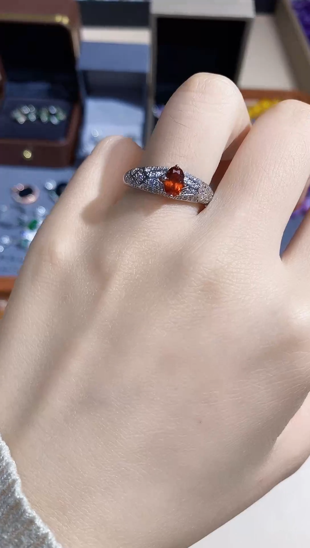 【闪购商品】石榴石戒指未镶嵌多样性 发其一  【18】