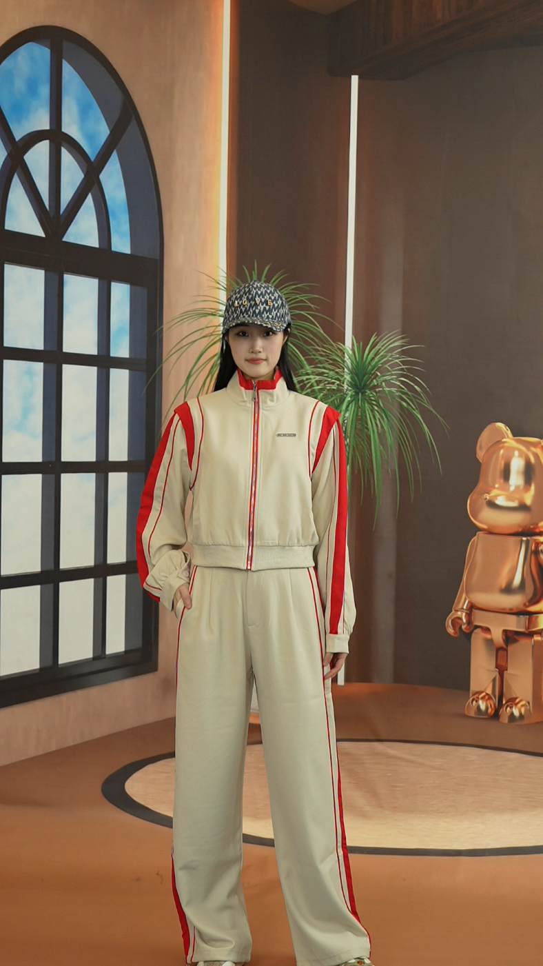 【172】春款潮流上新套装运动休闲男女同款蝴蝶时尚宽松套装