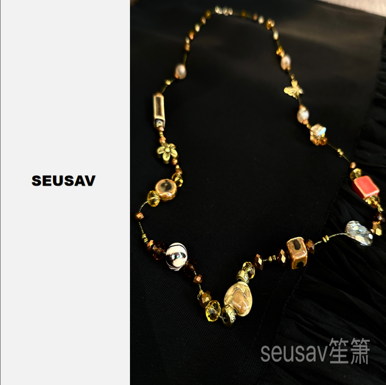 合金仿水晶项链 【金森】轻奢长款合金项链叠戴配饰气质有高级感