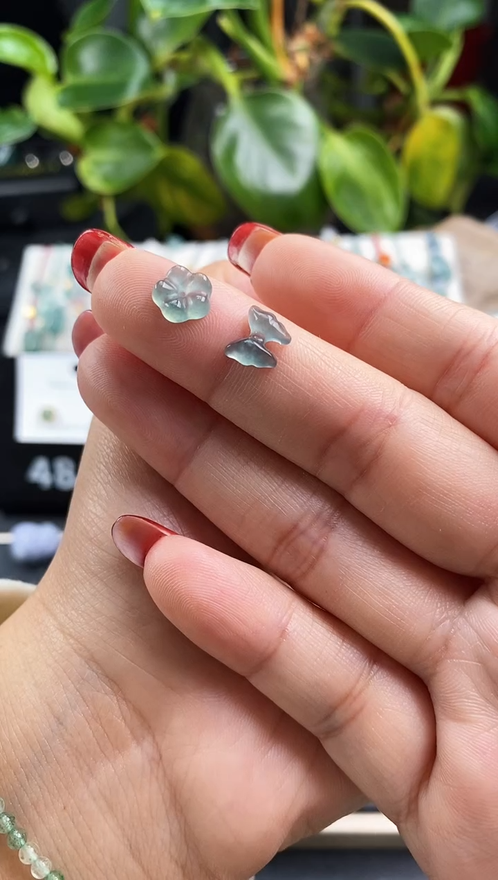 【闪购商品】翡翠戒指未镶嵌小花蝴蝶