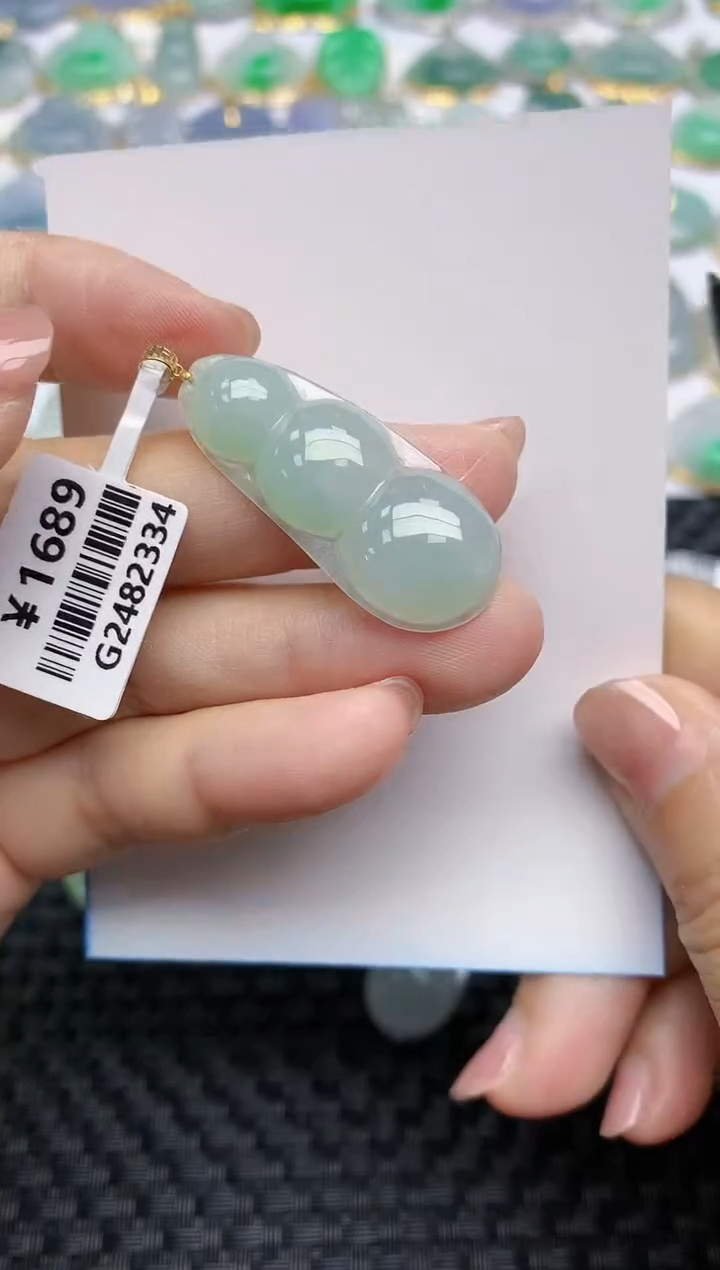 【闪购商品】翡翠颈饰18K金镶嵌天然A货翡翠 101