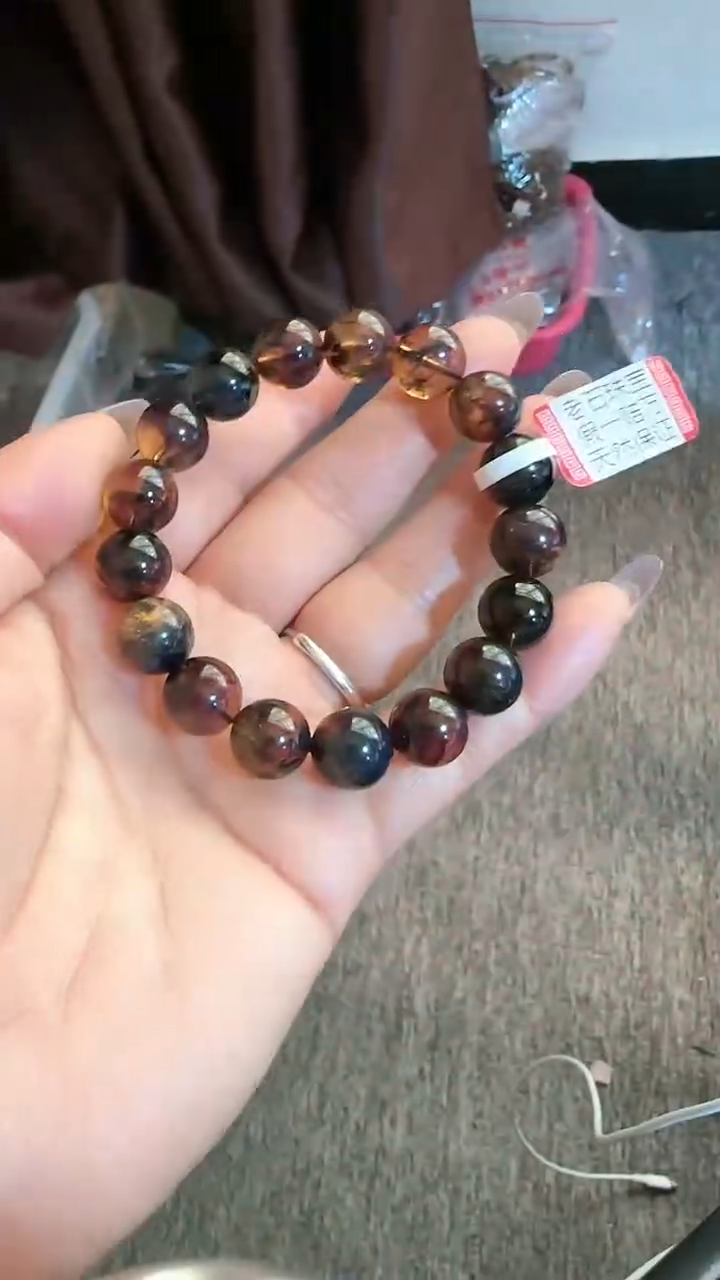 【闪购商品】琥珀手链未镶嵌规格11微瑕翁珀手串#30