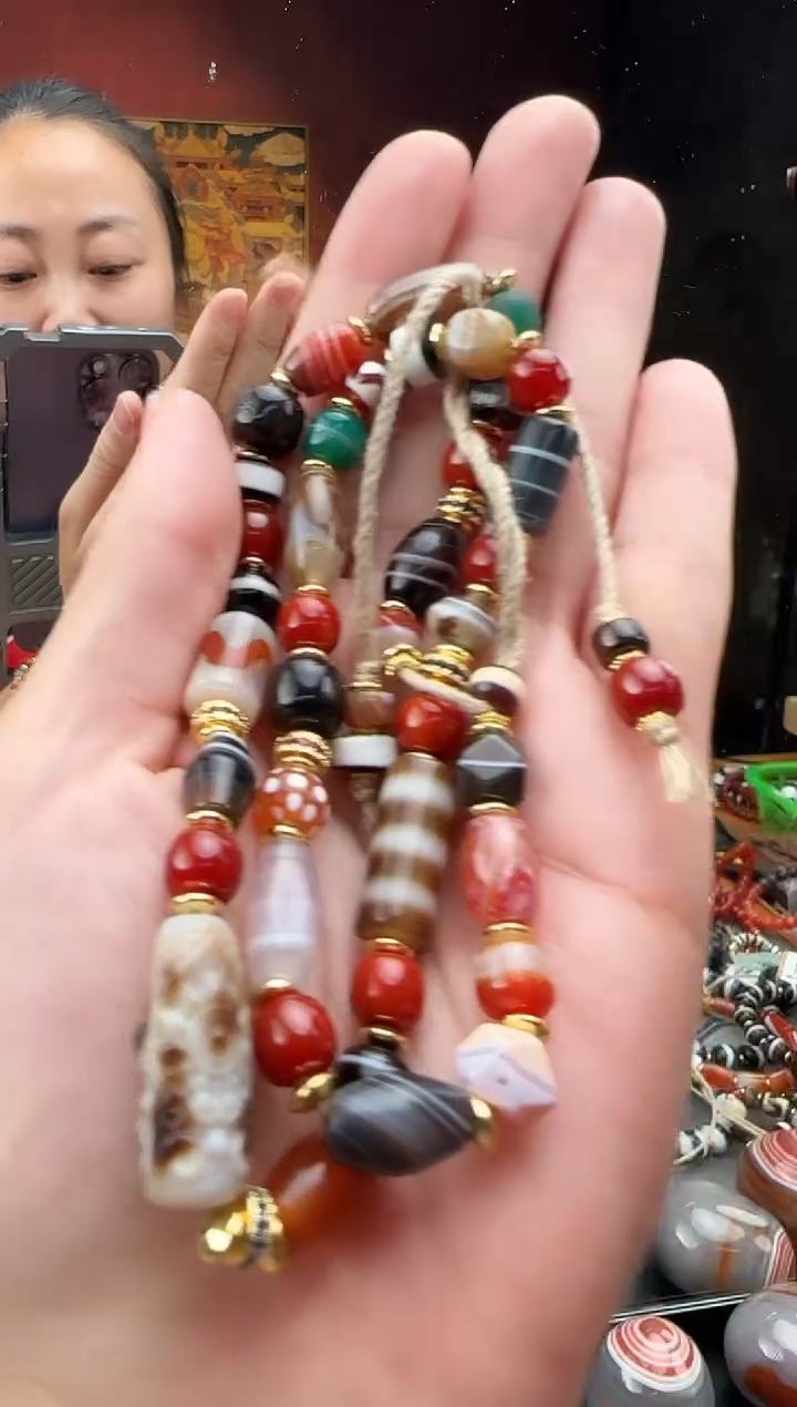 玛瑙/玉髓颈饰未镶嵌-1111 -345颜色状态多样性发货