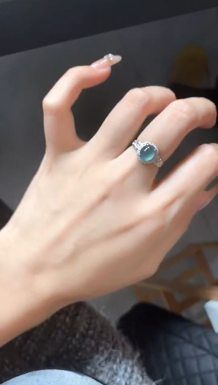 银S925镶嵌戒指翡翠5151-20