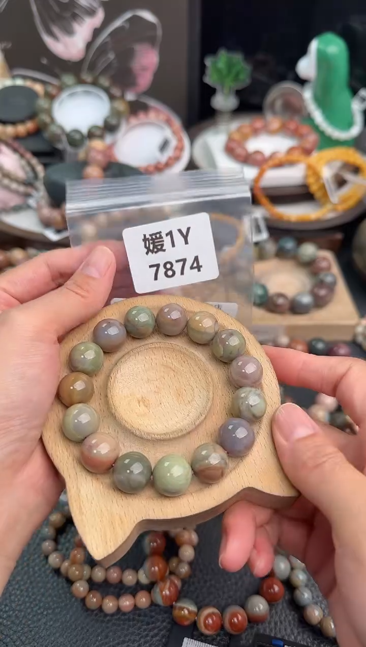 未镶嵌手链石英质玉半*1Y7874