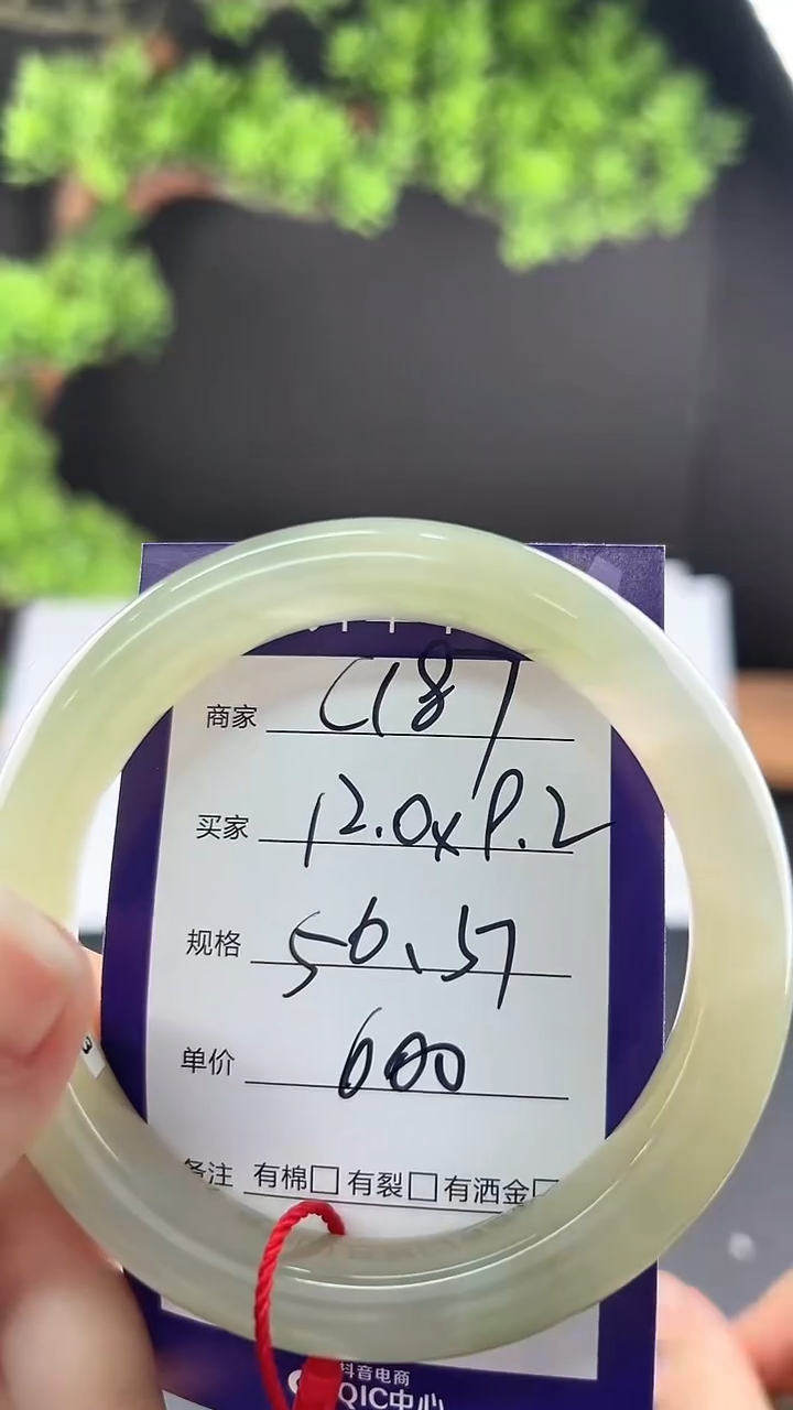 【闪购商品】和田玉手镯未镶嵌微色差C187