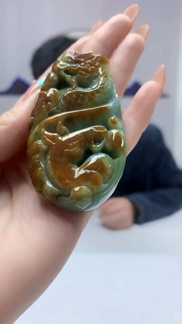 【闪购商品】定制翡翠未镶嵌5153DD-毛货挂件194