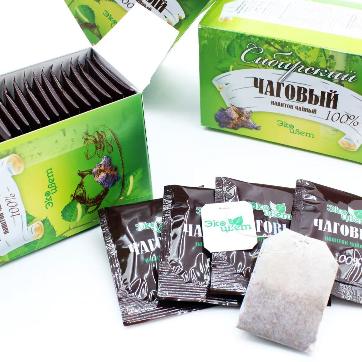 俄罗斯原装进口桦树茸茶叶包24克