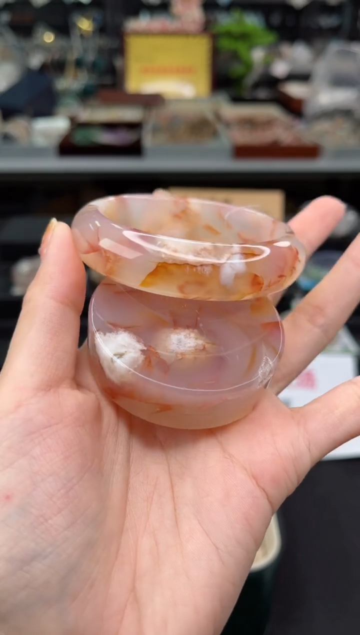 【闪购商品】石英质玉手镯未镶嵌57圈口（赠品镯心）S90917