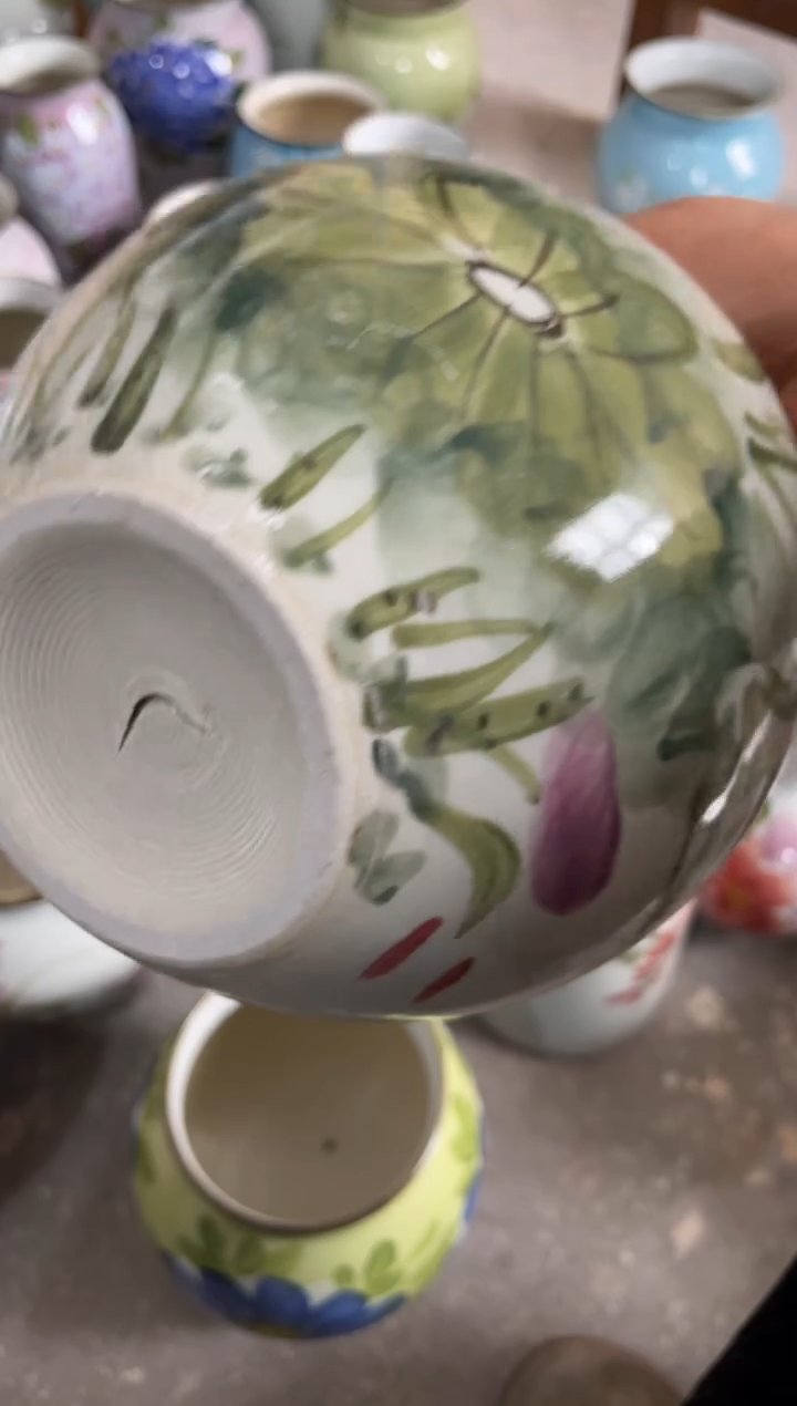 瓶瓷景德镇手绘陶瓷有孔有孔