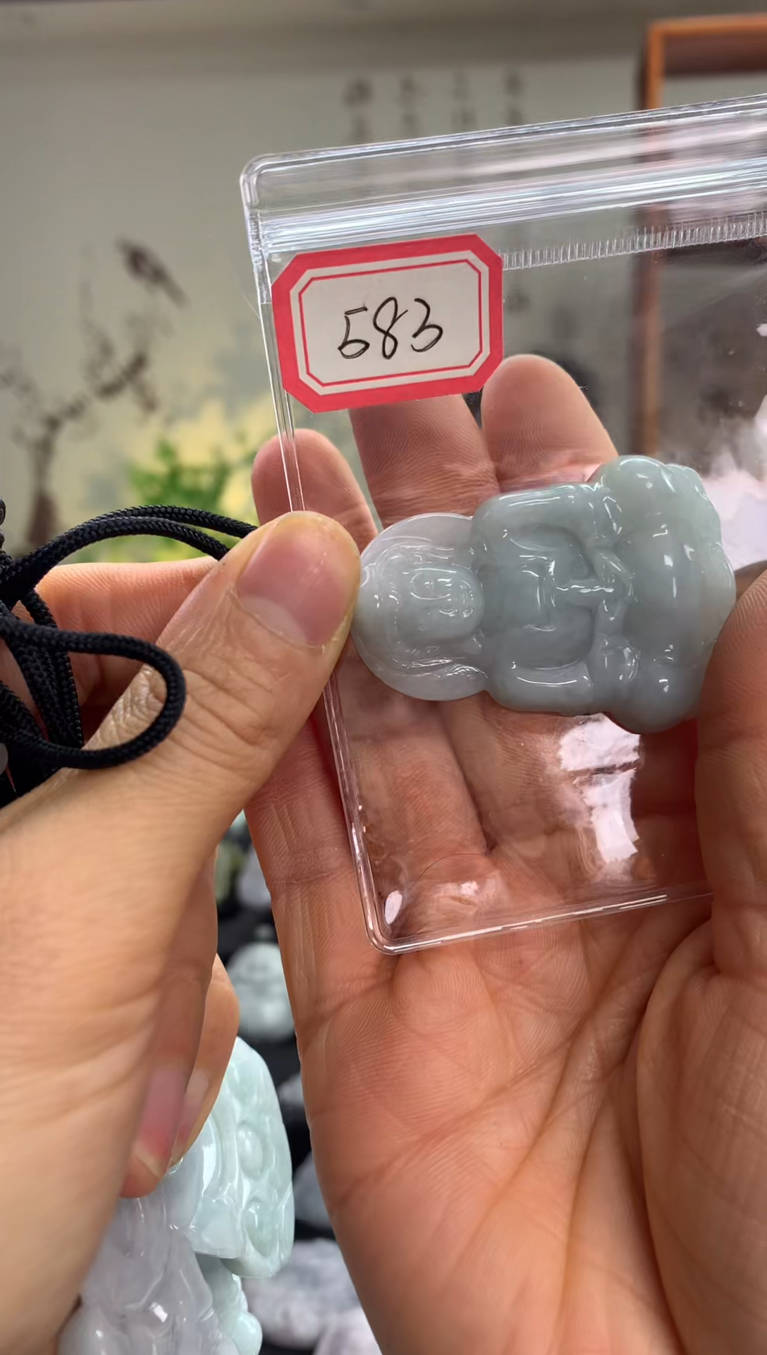 【闪购商品】翡翠颈饰未镶嵌观音 583