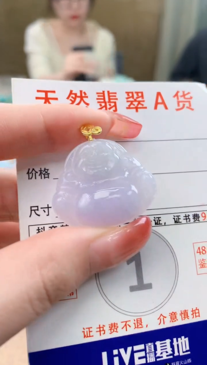 颈饰未镶嵌翡翠天然A货翡翠挂件