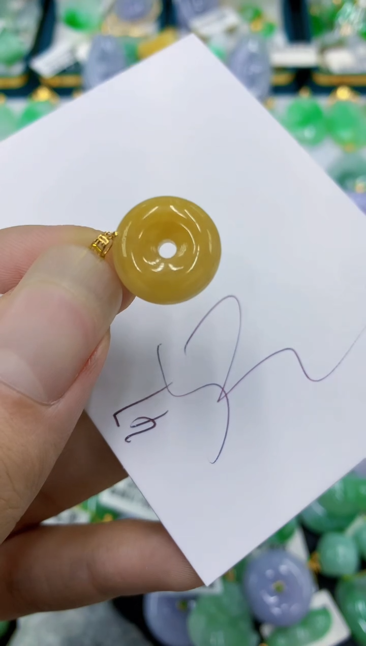 翡翠18K金镶嵌颈饰11111111111