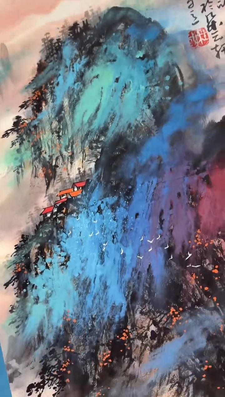 【闪购商品】国画孙桂国老师字画带亲笔合影证书31-25