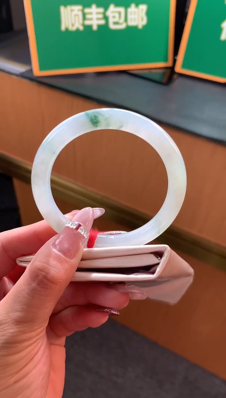 未镶嵌手镯翡翠-F34-圆条55.1