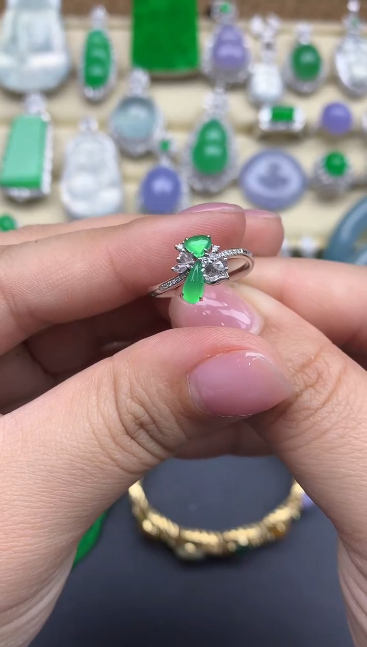 【闪购商品】翡翠戒指18K金镶嵌272-中国好珍宝