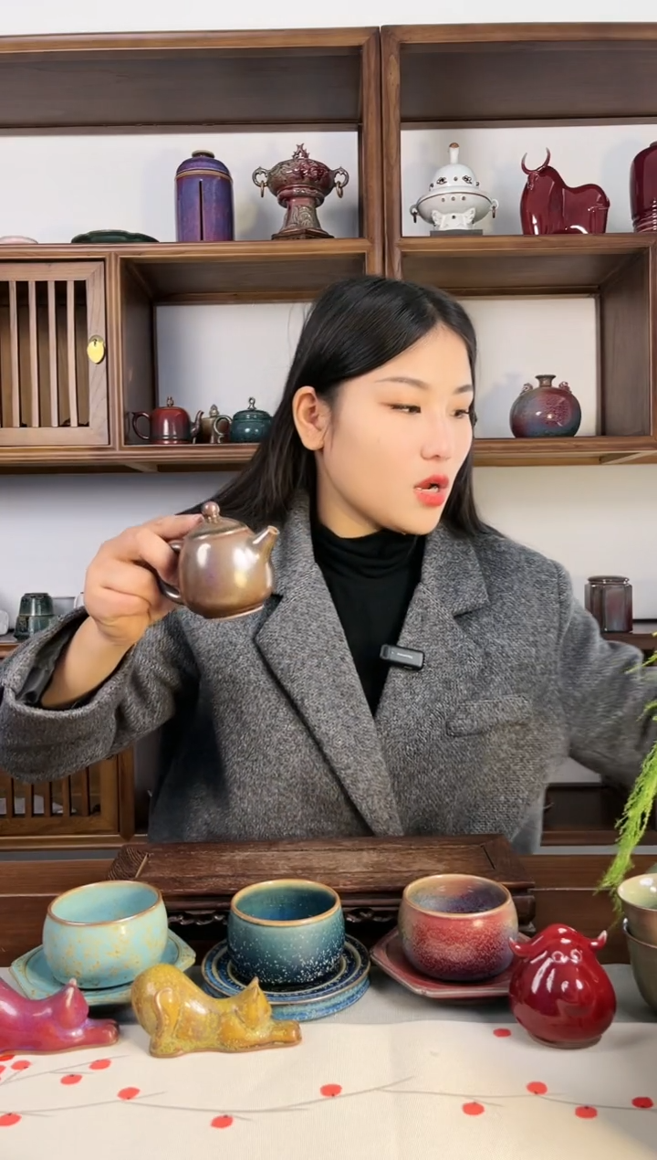 【闪购商品】瓷片钧尚源紫金龙蛋壶