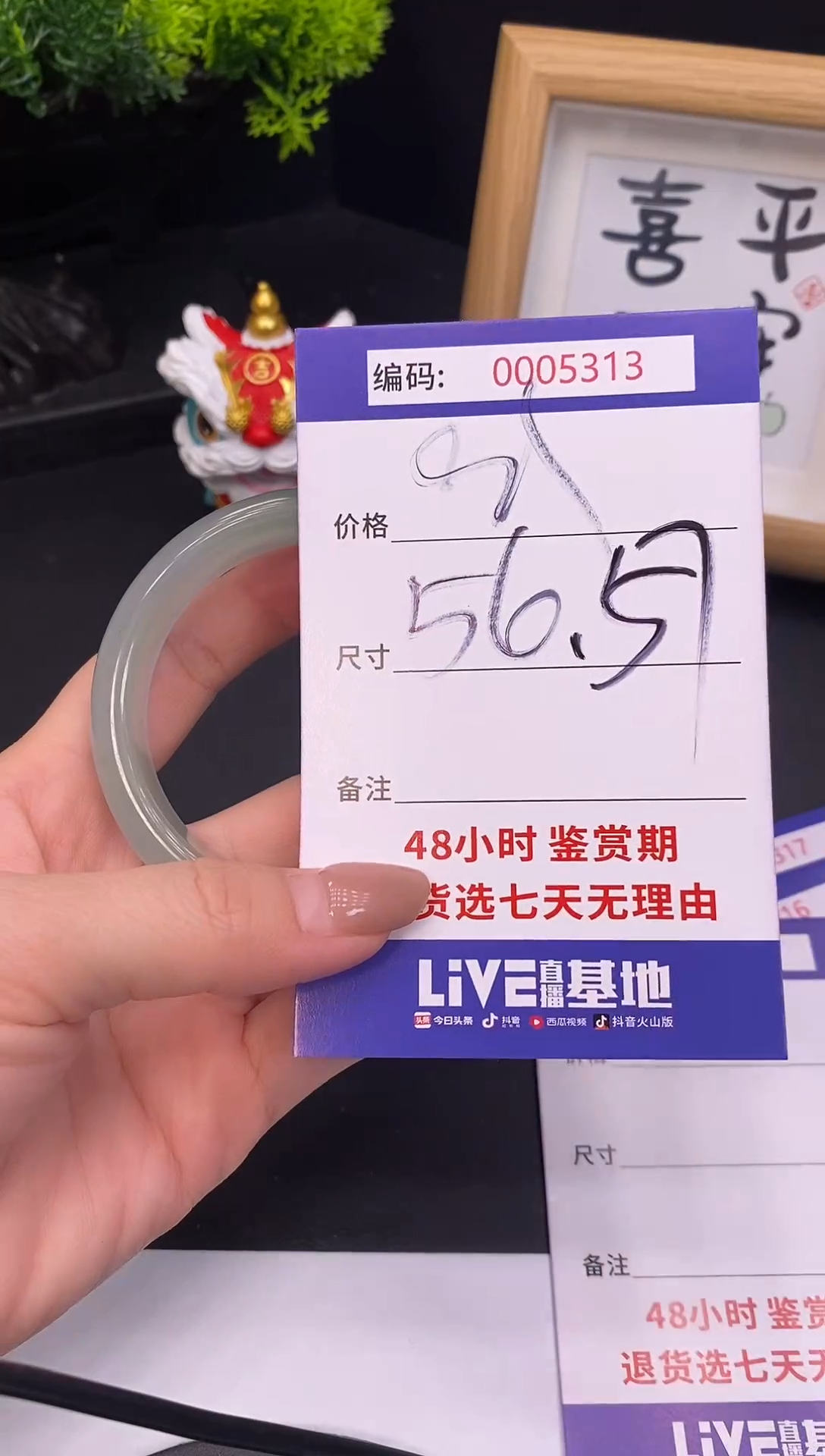 未镶嵌手镯翡翠0005313