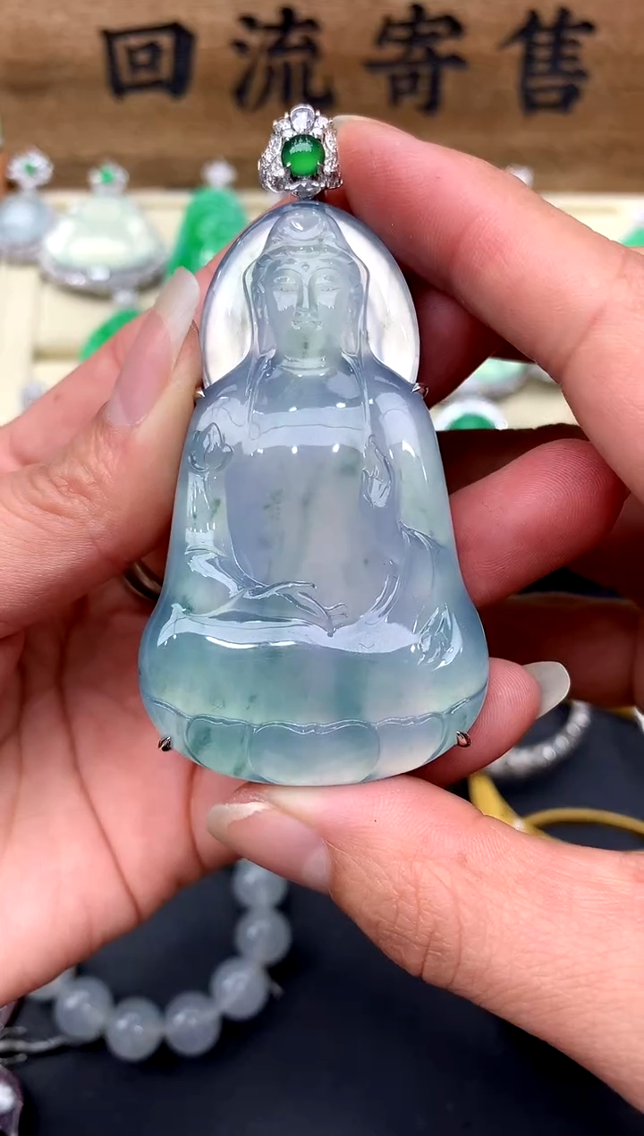 【闪购商品】翡翠颈饰18K金镶嵌340-尾款57000-总价132000