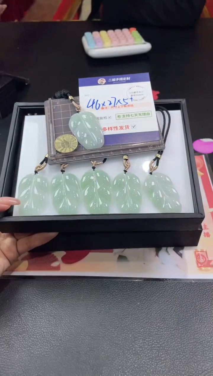 【闪购商品】翡翠挂件未镶嵌大叶子1/多样性发其一配绳@ZBCP