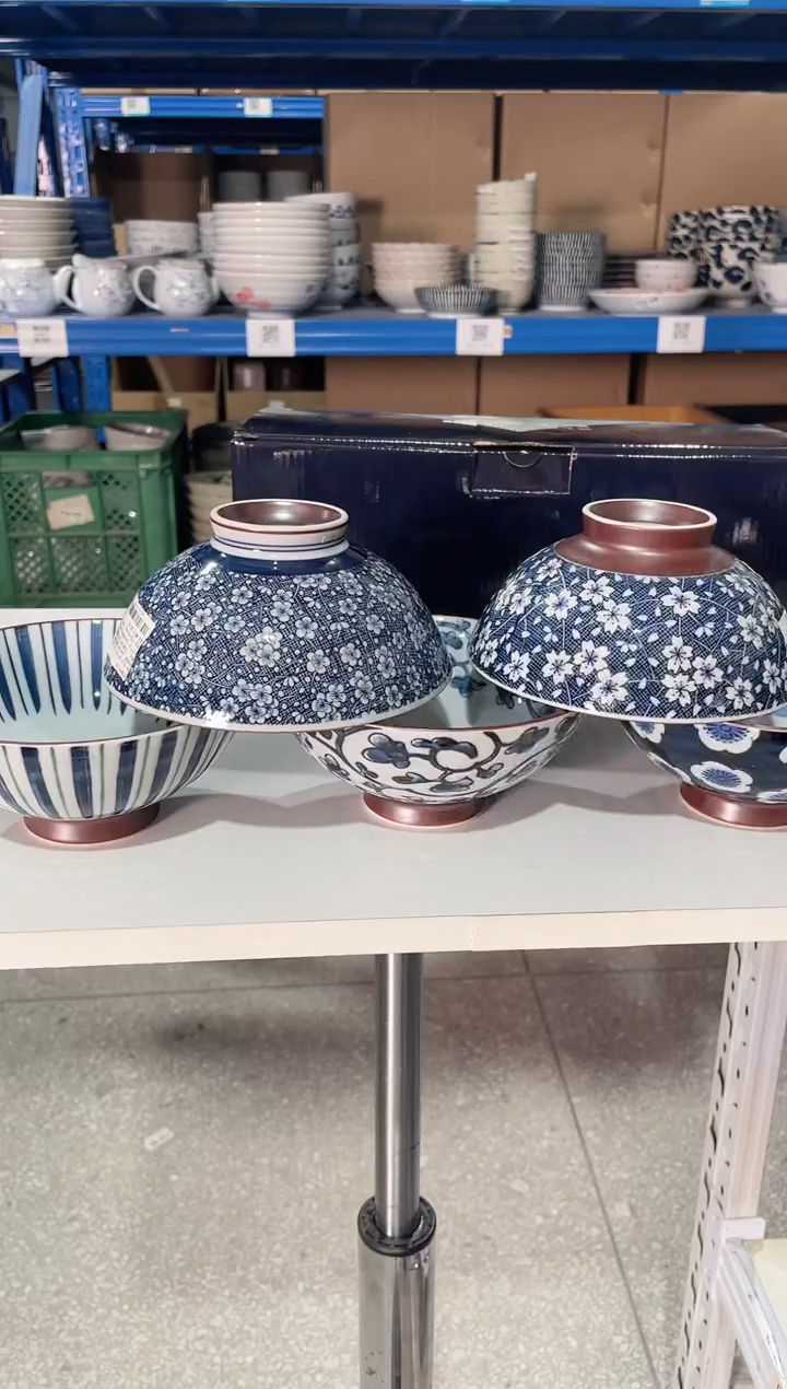 陶瓷高脚碗五件套5.5英寸