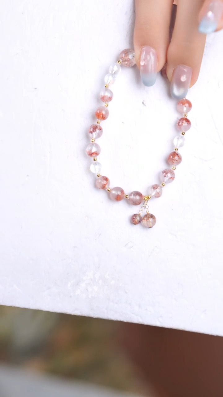 水晶手链18K金镶嵌@@@@@@