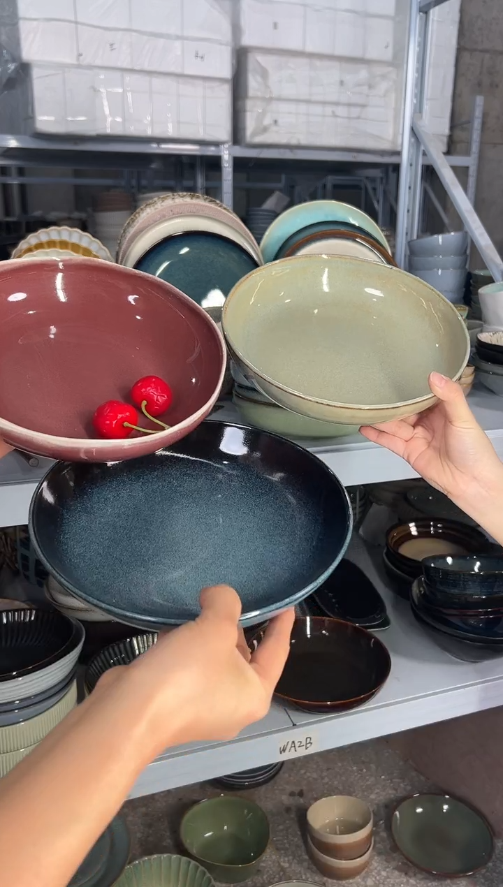 陶瓷外贸尾货瑕疵满20包邮X3 深盘组合