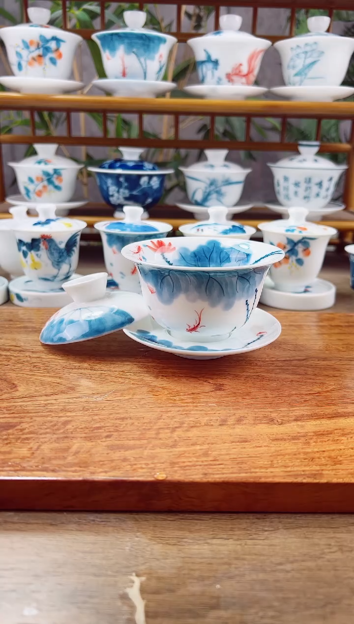 【闪购商品】微瑕线条莲180ml三才內绘