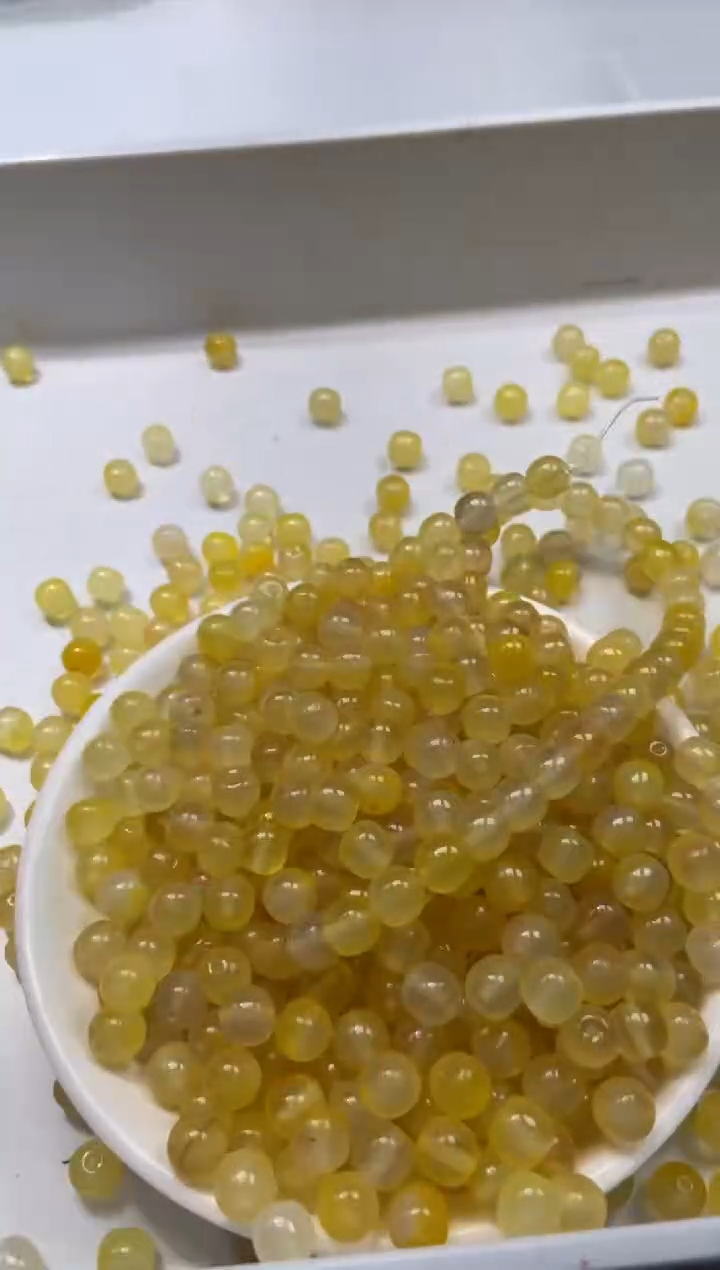 未镶嵌颈饰玛瑙/玉髓W3403-金黄玛瑙老型8mm*15颗