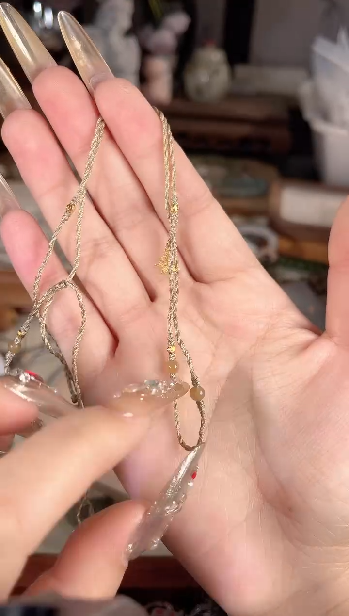 项链银S925镶嵌和田玉多样性发其一孤品默认微瑕