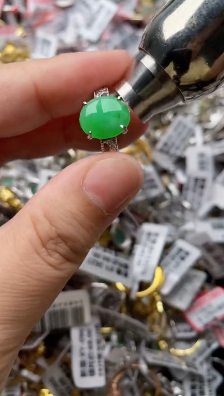 【闪购商品】翡翠戒指银S925镶嵌111111---4