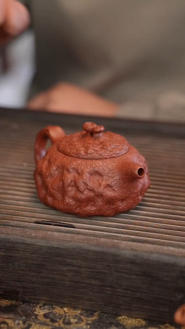 茶壶紫砂供春 大红袍 160cc