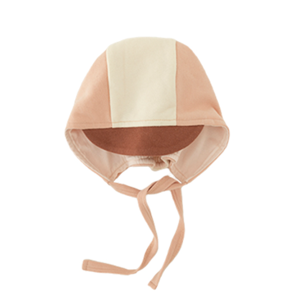 （46cm）papa爬爬春秋新款婴儿新生婴儿帽外出可爱防风系带帽子