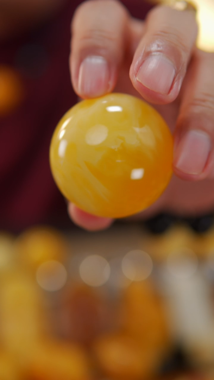 【闪购商品】蜜蜡颈饰未镶嵌49.18焦皮料圆珠