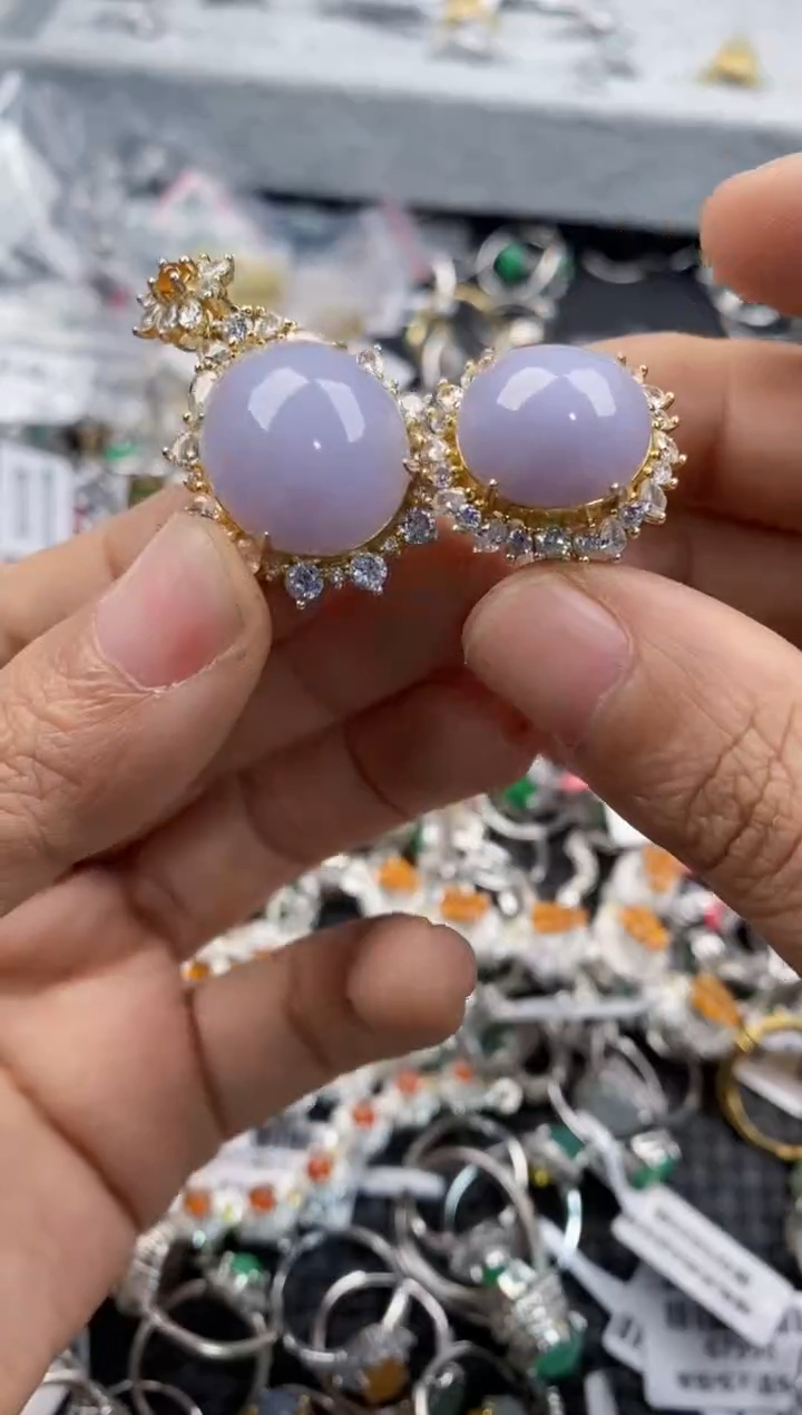 银S925镶嵌戒指翡翠555      2